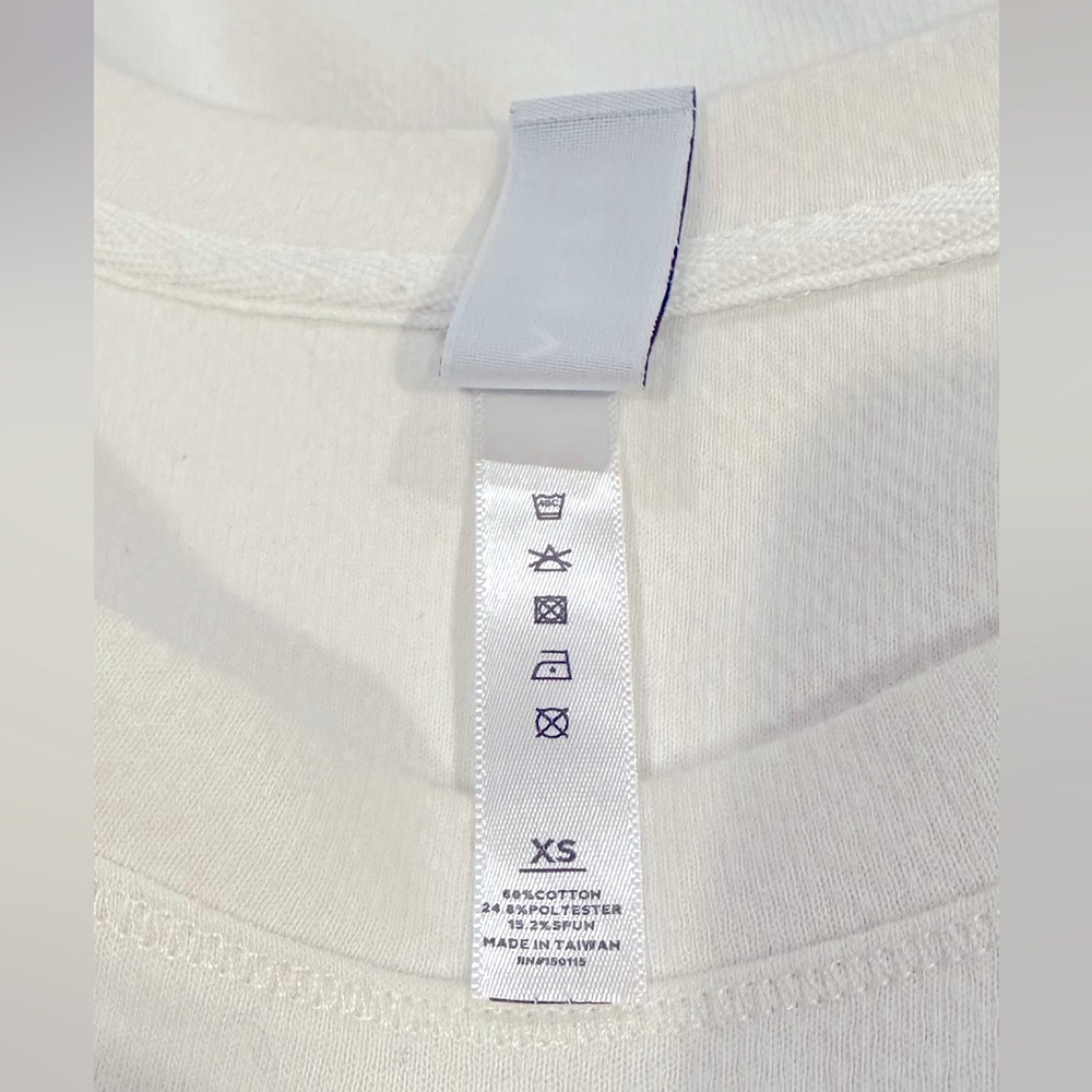 VARLEY OSPREY CROPPED TIE LONG SLEEVES CREW NECK IVORY WHITE SWEATSHIRT TOP XS - Picture 3 of 6